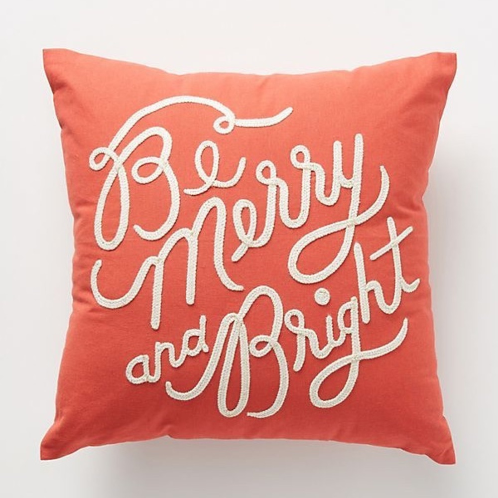 Anthropologie Rifle Paper Co holiday pillow. Excellent used condition